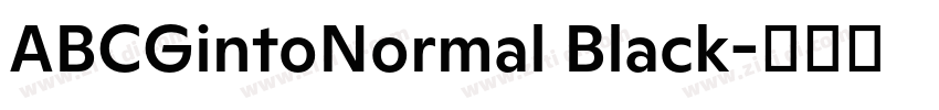 ABCGintoNormal Black字体转换